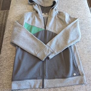 Xersion Gray and Green Kids Hooded Jacket
